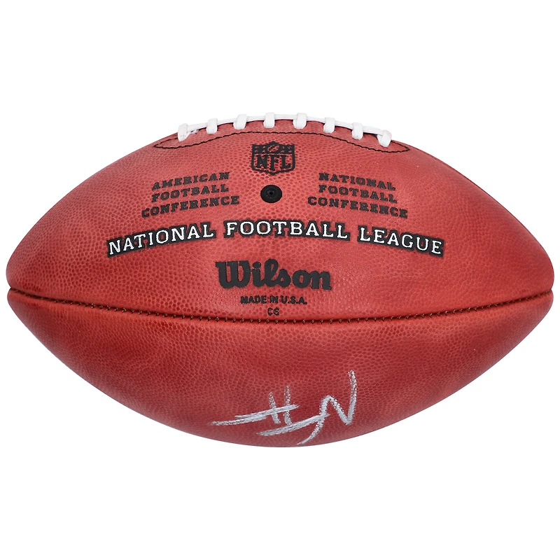 Ballon de football professionnel Wilson Duke en couleur autographié par Najee Harris des Los Angeles Chargers