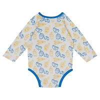 Newborn & Infant Los Angeles Chargers Little Champ Long Sleeve Bodysuit, Pants Cuffed Knit Hat 3-Piece Set
