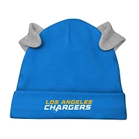 Newborn & Infant Los Angeles Chargers Little Champ Long Sleeve Bodysuit, Pants Cuffed Knit Hat 3-Piece Set