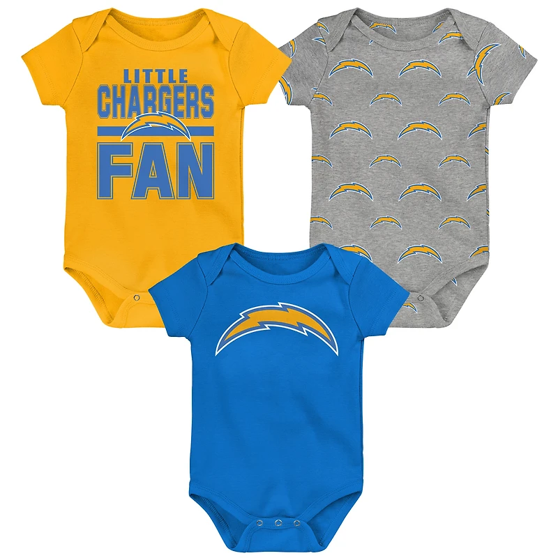 Ensemble 3 pièces pour nouveau-né Little Tike des Los Angeles Chargers d'Outerstuff