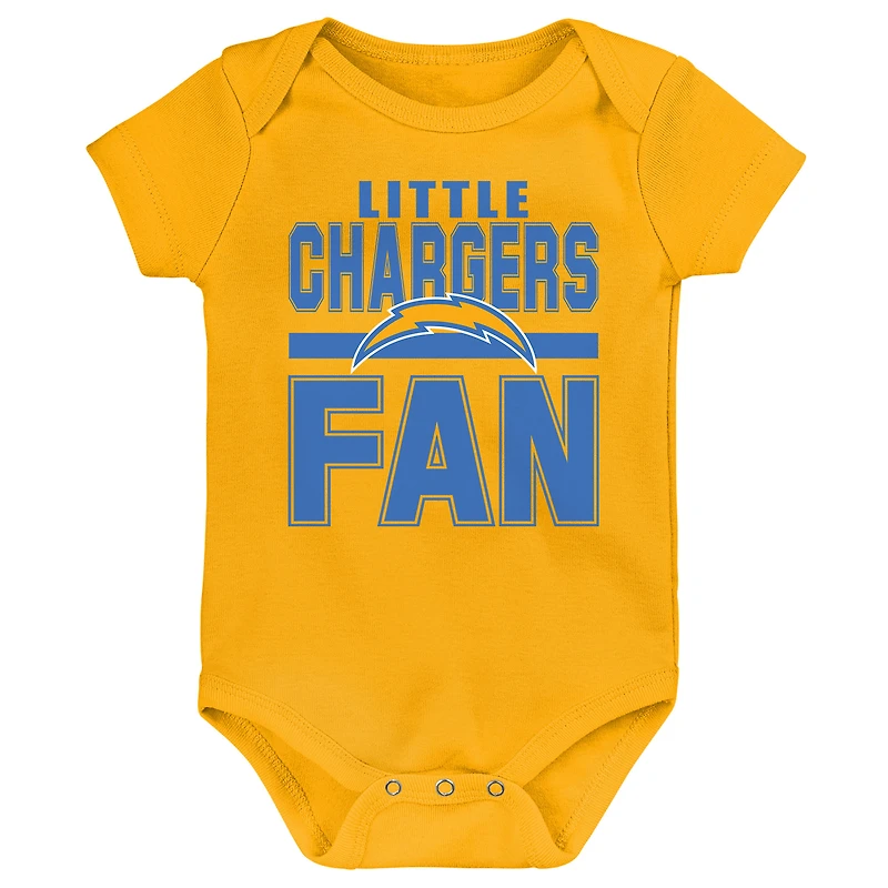 Ensemble 3 pièces pour nouveau-né Little Tike des Los Angeles Chargers d'Outerstuff