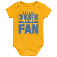 Ensemble 3 pièces pour nouveau-né Little Tike des Los Angeles Chargers d'Outerstuff