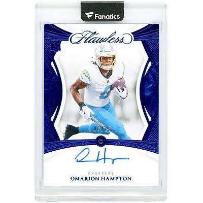 Omarion Hampton Los Angeles Chargers Autographed 2025 Panini Flawless Sapphire Jewel Relic #RGS-OHN #6/15 Rookie Card