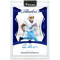 Omarion Hampton Los Angeles Chargers Autographed 2025 Panini Flawless Sapphire Jewel Relic #RGS-OHN #6/15 Rookie Card