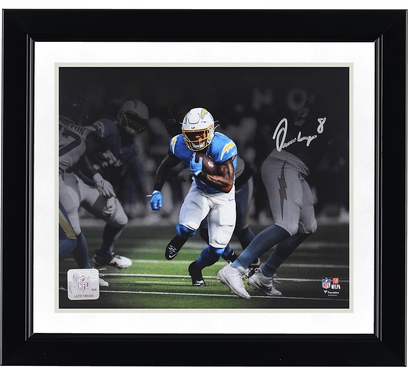Omarion Hampton Los Angeles Chargers Autographed 8" x 10" Running Spotlight Photograph