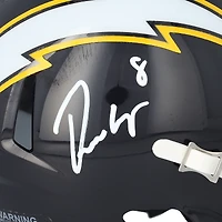Omarion Hampton Los Angeles Chargers Autographed Navy Riddell 2025 Alternate Speed Mini Helmet
