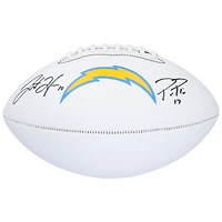 Philip Rivers & Justin Herbert Los Angeles Chargers Autographed Franklin White Panel Football