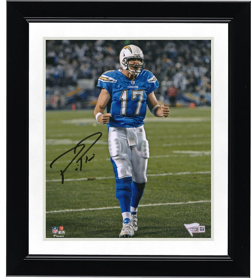Philip Rivers Los Angeles Chargers Autographed 8" x 10" Powder Blue Screaming Photograph