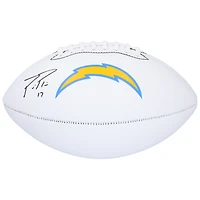 Ballon de football Franklin White Panel autographié par Philip Rivers des Los Angeles Chargers
