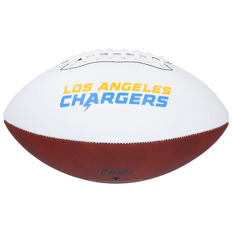Ballon de football Franklin White Panel autographié par Philip Rivers des Los Angeles Chargers