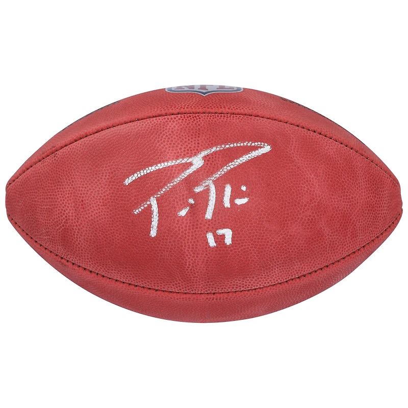 Ballon de football Wilson Duke en couleur autographié par Philip Rivers des Los Angeles Chargers