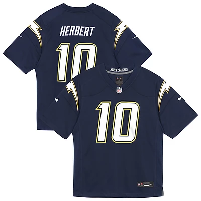 Maillot de match alternatif Nike Justin Herbert bleu marine des Chargers Los Angeles pour enfants d'âge préscolaire