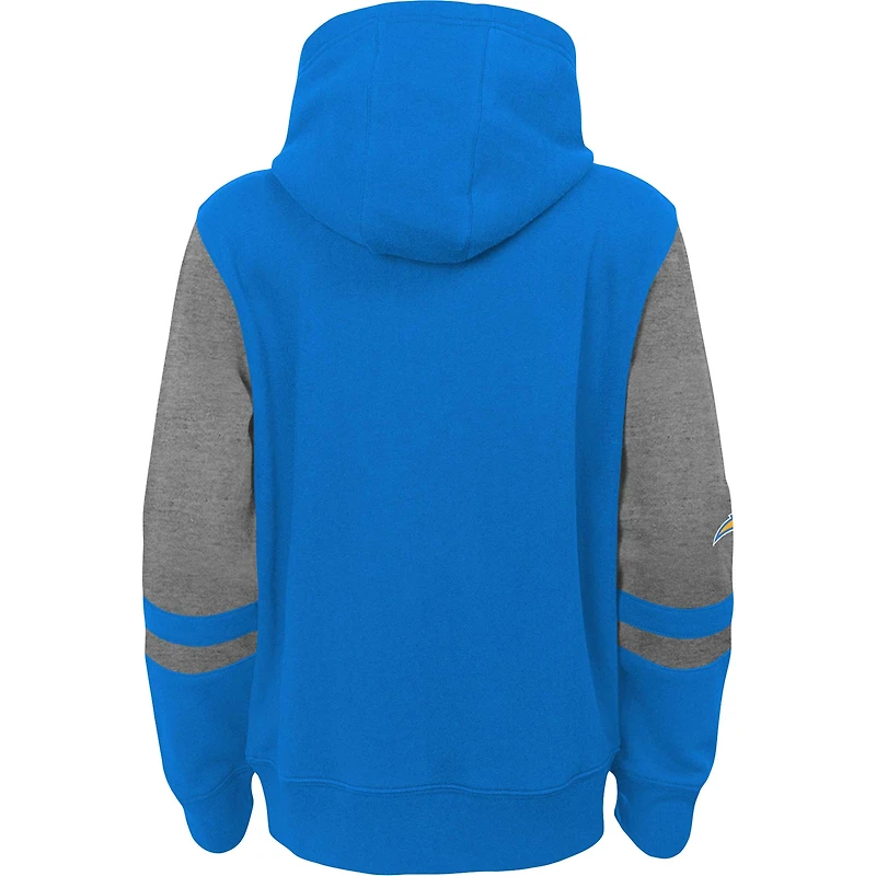 Sweat à capuche entièrement zippé bleu poudré Los Angeles Chargers Stadium préscolaire