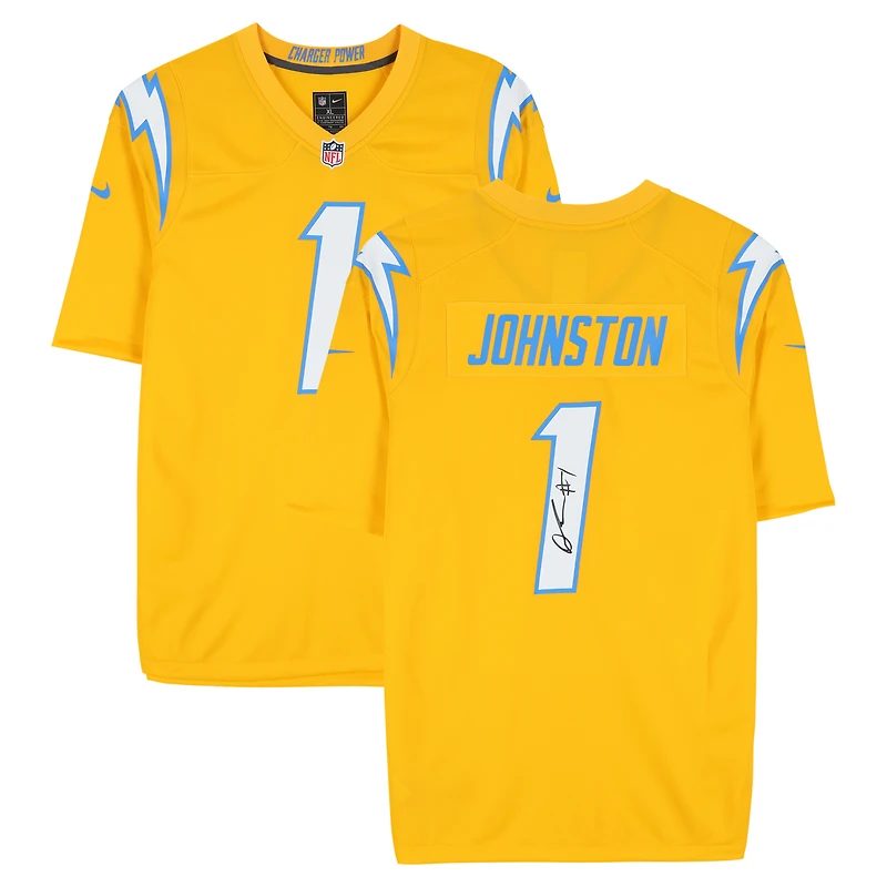 Quentin Johnston Los Angeles Chargers Autographed Gold Nike Game Jersey  