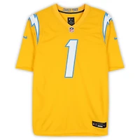 Quentin Johnston Los Angeles Chargers Autographed Gold Nike Game Jersey