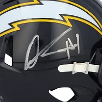 Quentin Johnston Los Angeles Chargers Autographed Riddell 2025 Alternate Speed Mini Helmet  