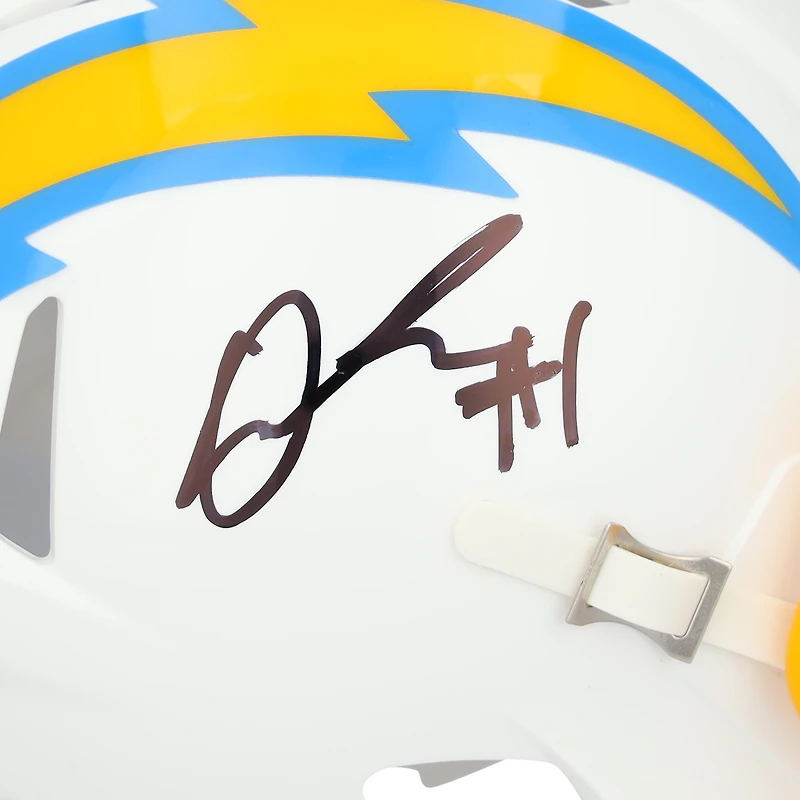 Quentin Johnston Los Angeles Chargers Autographed Riddell Speed Mini Helmet