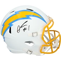 Quentin Johnston Los Angeles Chargers Autographed Riddell Speed Replica Helmet