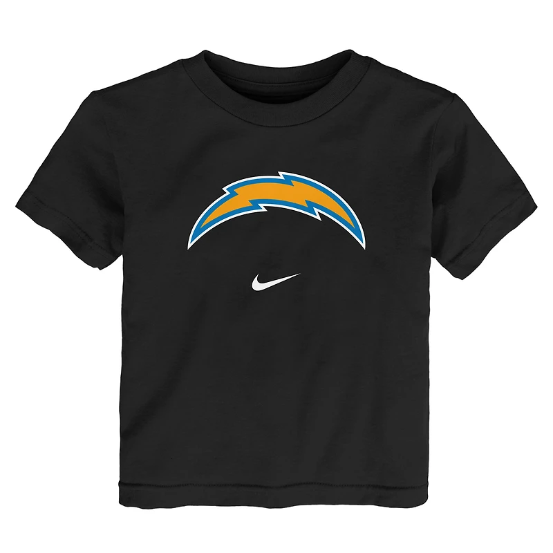 T-shirt Nike noir pour enfant avec logo principal des Los Angeles Chargers