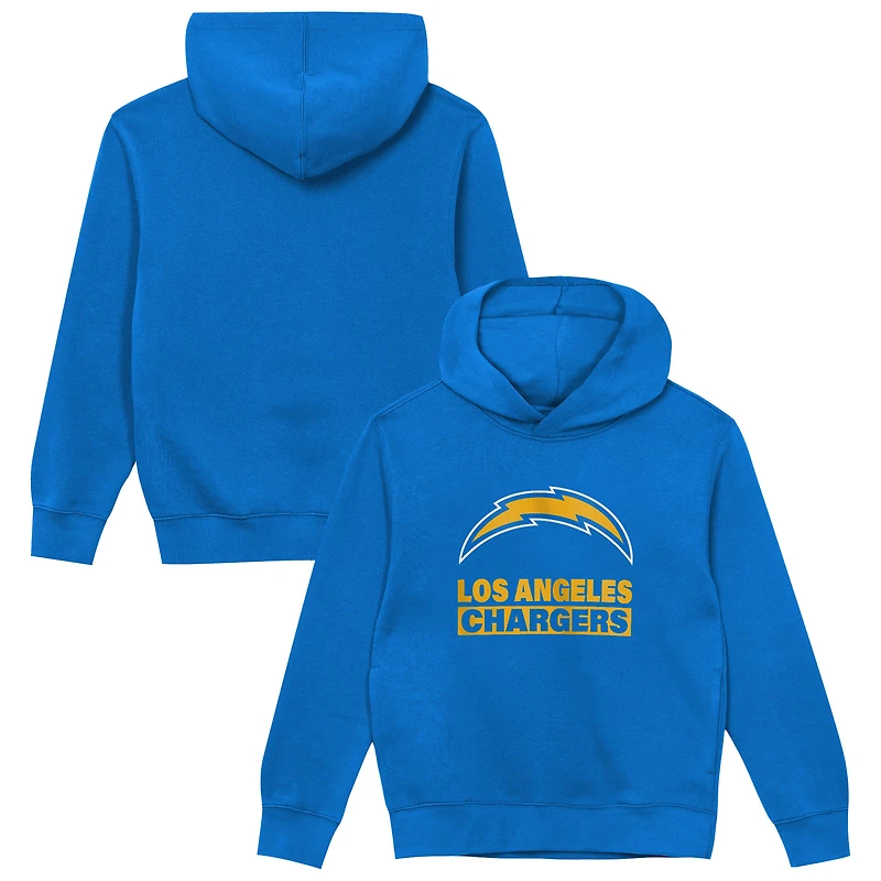 Sweat à capuche bleu Los Angeles Chargers Back to Basics pour tout-petits Outerstuff