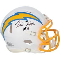 Casque Riddell Speed ​​Mini autographié par Tre Harris des Los Angeles Chargers