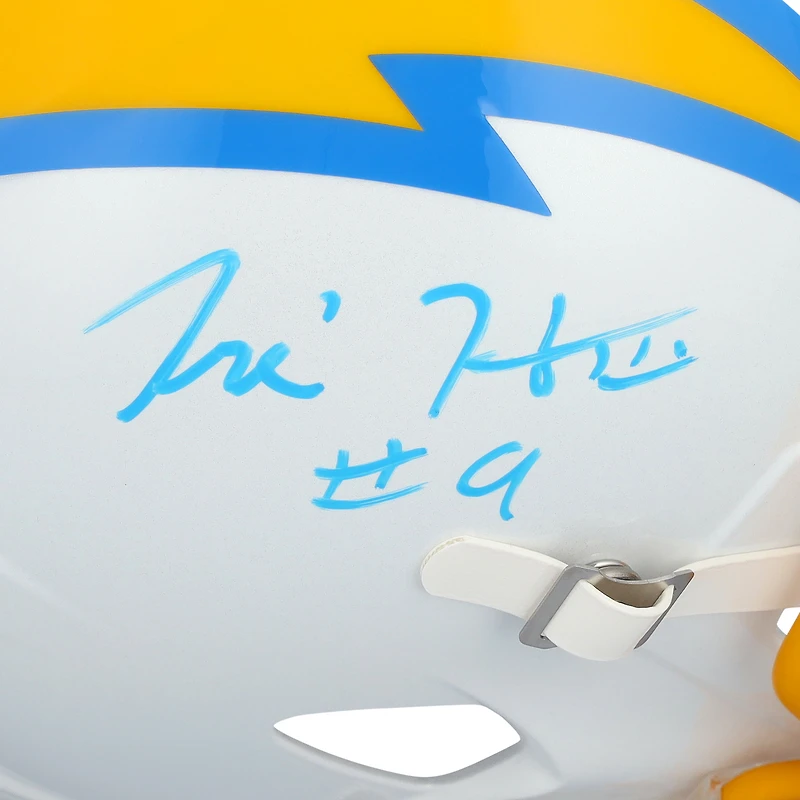 Tre Harris Los Angeles Chargers Autographed Riddell Speed Replica Helmet