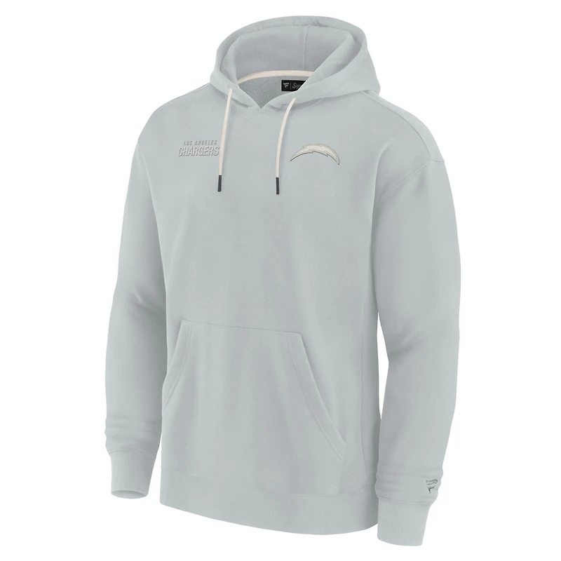 Unisex Fanatics Gray Los Angeles Chargers Elements Super Soft Fleece Pullover Hoodie