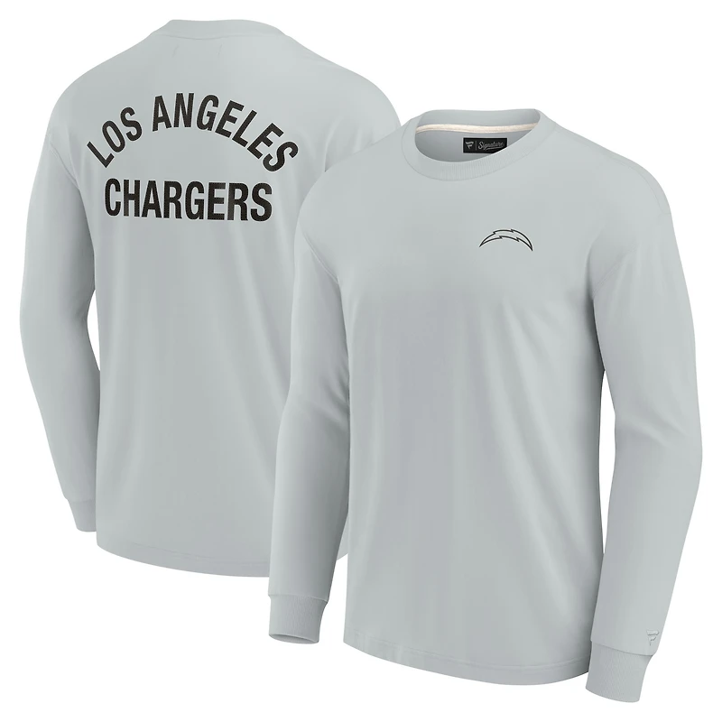 Unisex Fanatics Khaki Los Angeles Chargers Elements Super Soft Long Sleeve T-Shirt