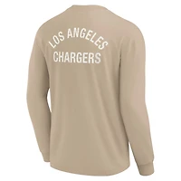 Unisex Fanatics Khaki Los Angeles Chargers Elements Super Soft Long Sleeve T-Shirt