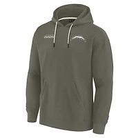 Sweat à capuche unisexe Fanatics Olive Los Angeles Chargers Elements en polaire super douce