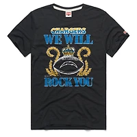 T-shirt unisexe Hommage Charcoal Los Angeles Chargers 2026 NFL Calendar Queen Tri-Blend