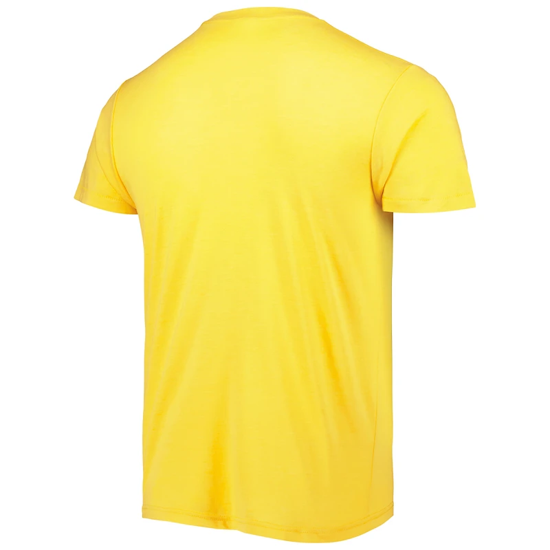 Unisex Homage Justin Herbert Heather Gold Los Angeles Chargers NFL Blitz Player Tri-Blend T-Shirt