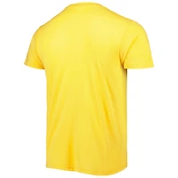 Unisex Homage Justin Herbert Heather Gold Los Angeles Chargers NFL Blitz Player Tri-Blend T-Shirt