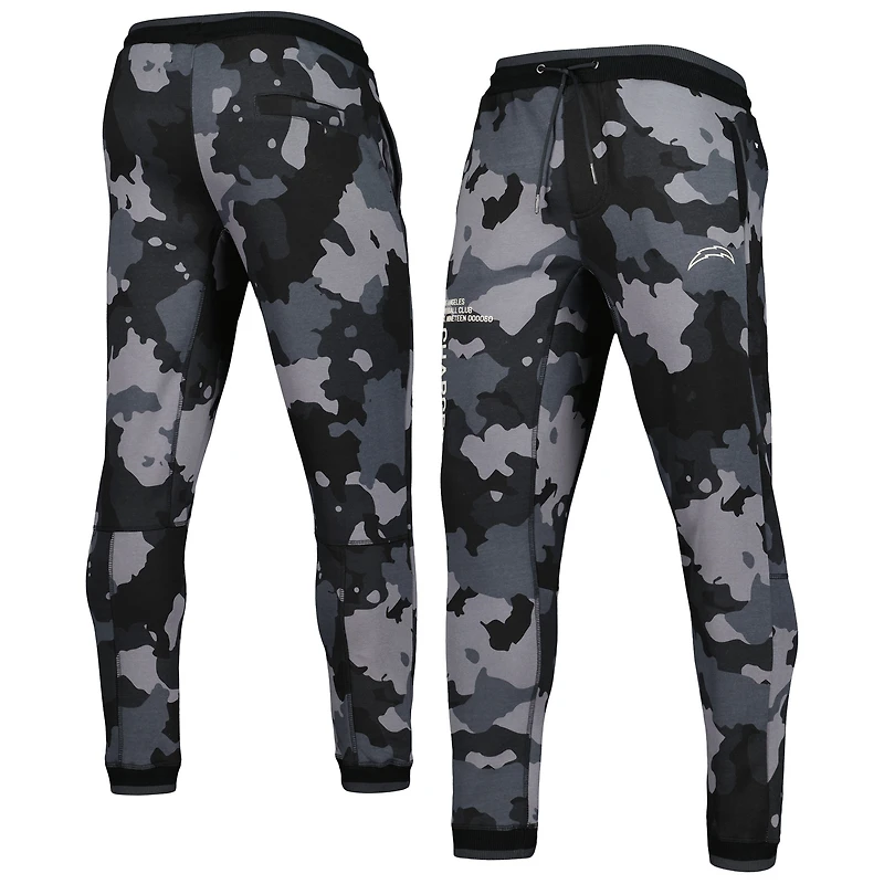 Pantalon de jogging camouflage Los Angeles Chargers noir unisexe The Wild Collective