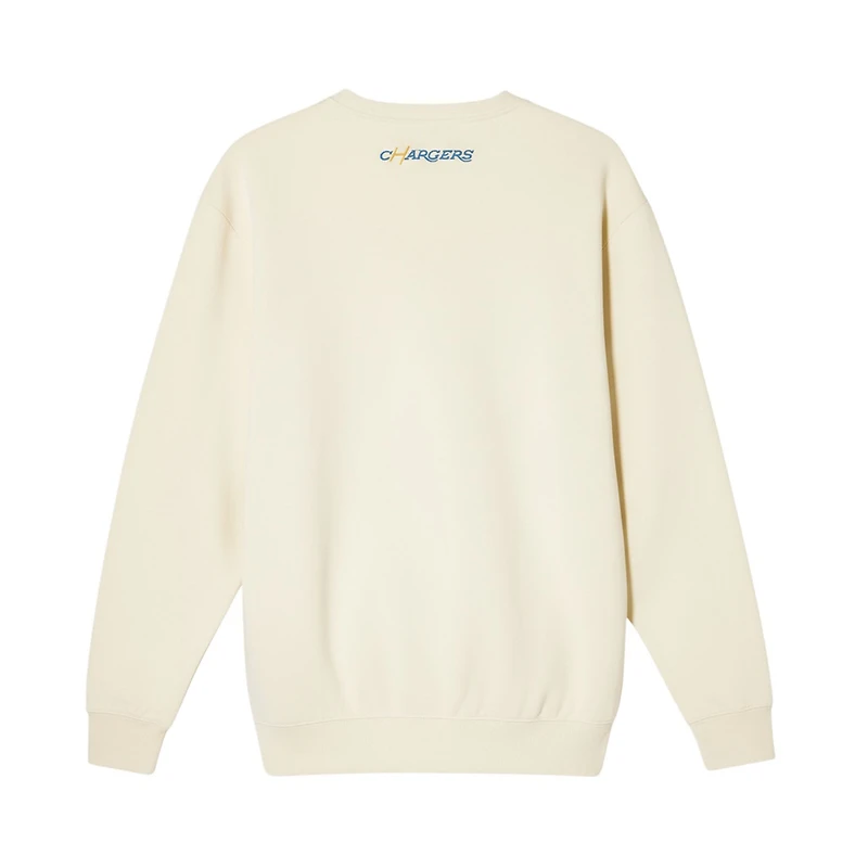 Unisex The Wild Collective Cream Los Angeles Chargers Charger Power Fleece Sweatshirt
