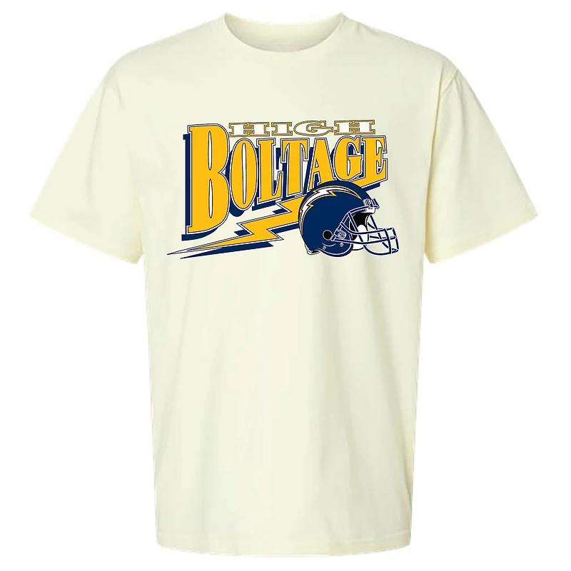 Unisex The Wild Collective Cream Los Angeles Chargers Super Scoop Neck T-Shirt