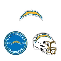 WinCraft  Los Angeles Chargers 3-Pack Premium Fridge Magnet Set
