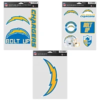 WinCraft Los Angeles Chargers Three-Pack Fan Decal Set