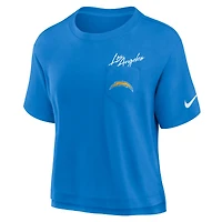 T-shirt Nike Powder Blue Los Angeles Chargers Performance Pocket pour femme