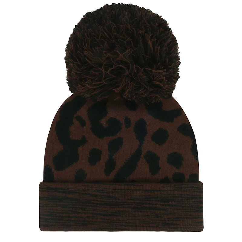 Women's '47 Brown Los Angeles Chargers Cacao Cuffed Knit Hat with Pom