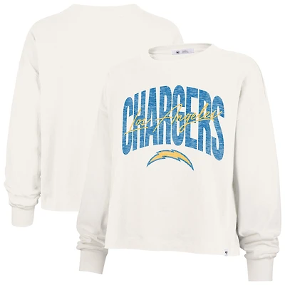 T-shirt court à manches longues pour femme « 47 » crème Los Angeles Chargers Muse Sydney