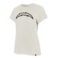 T-shirt Panthera Frankie des Chargers de Los Angeles '47 crème pour femmes