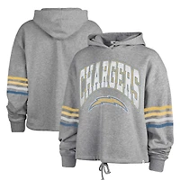Sweat à capuche Upland Bennett des Chargers de Los Angeles '47 gris chiné pour femmes