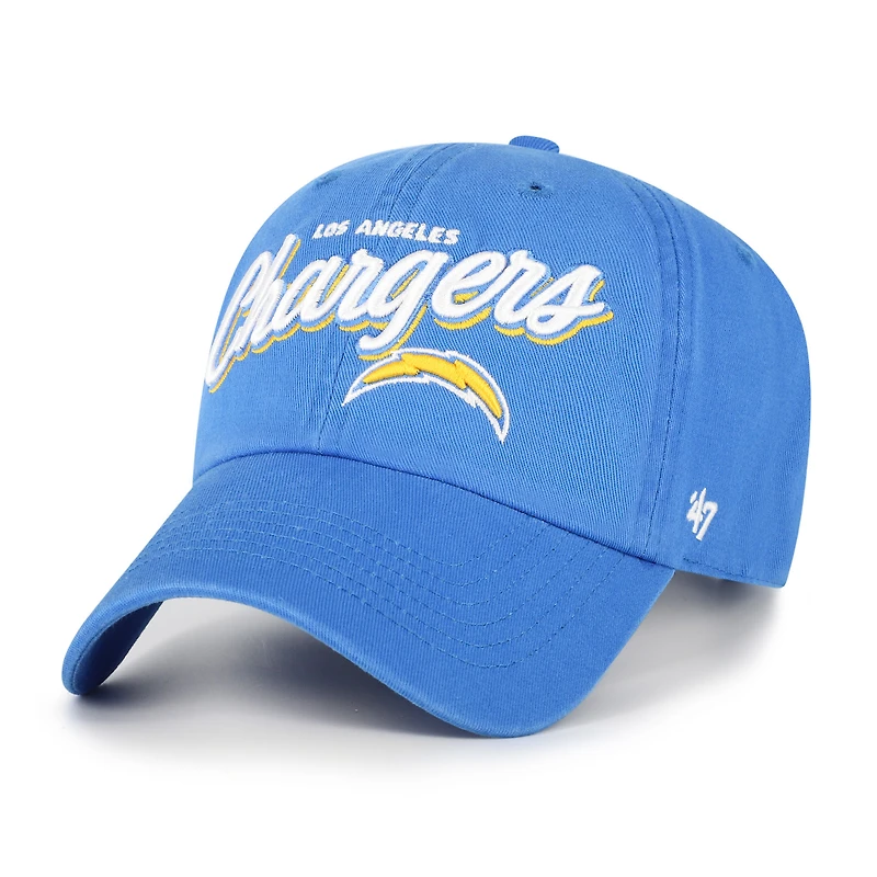 Casquette ajustable Ariana Clean Up bleu poudre pour femme '47 des Chargers de Los Angeles