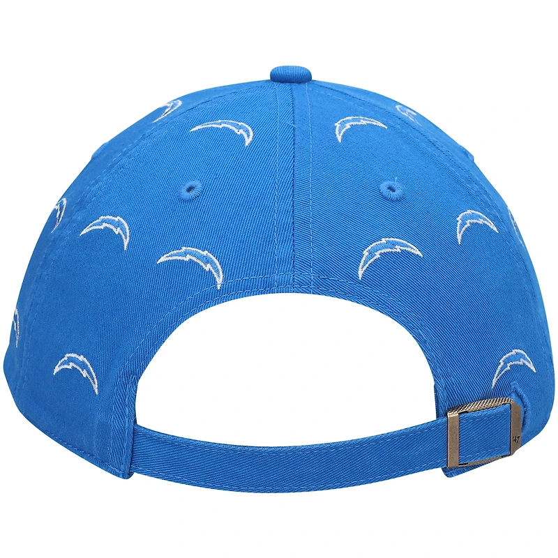 Casquette réglable Los Angeles Chargers Confetti Clean Up '47 pour femme, bleu poudré