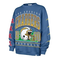 Women's '47  Powder Blue Los Angeles Chargers Go Big Oversized Pullover Sweatshirt