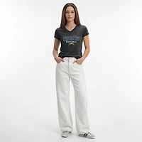 Women's Champion Black Los Angeles Chargers Triumph Tri-Blend V-Neck T-Shirt