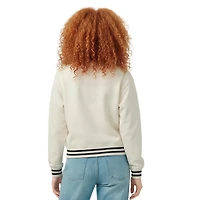 Women's Champion  Cream Los Angeles Chargers Reverse Weave Fleece Sweatshirt