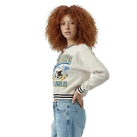 Sweat-shirt en polaire à tissage inversé crème Champion pour femme, Los Angeles Chargers