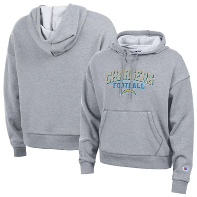 Women's Champion Gray Los Angeles Chargers Triumph Tri-Blend Hoodie
